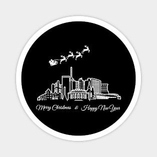 Merry Christmas Happy New Year Stuttgart Germany Magnet